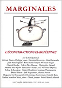 Couverture Marginales - Déconstructions européennes